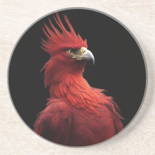 Scarlet Phoenix Sits Proudly Coaster