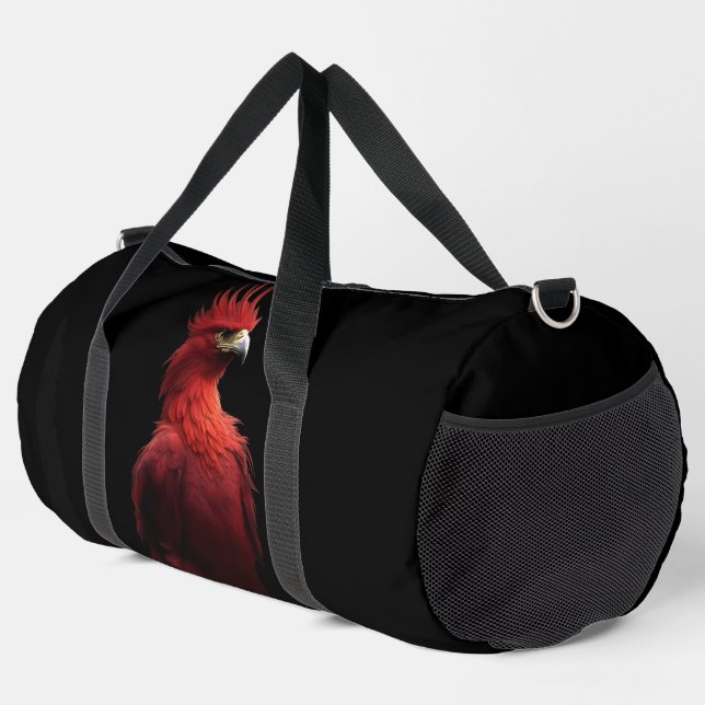 Scarlet Phoenix Sits Proudly Duffle Bag (Right Corner)
