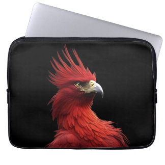 Scarlet Phoenix Sits Proudly Laptop Sleeve
