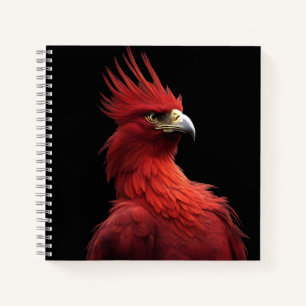 Scarlet Phoenix Sits Proudly Notebook