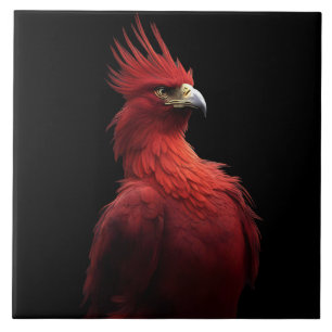Scarlet Phoenix Sits Proudly Tile