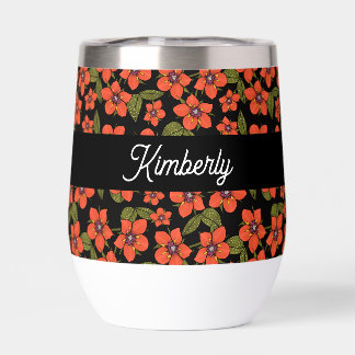 Scarlet Pimpernel Watercolor Monogram Name