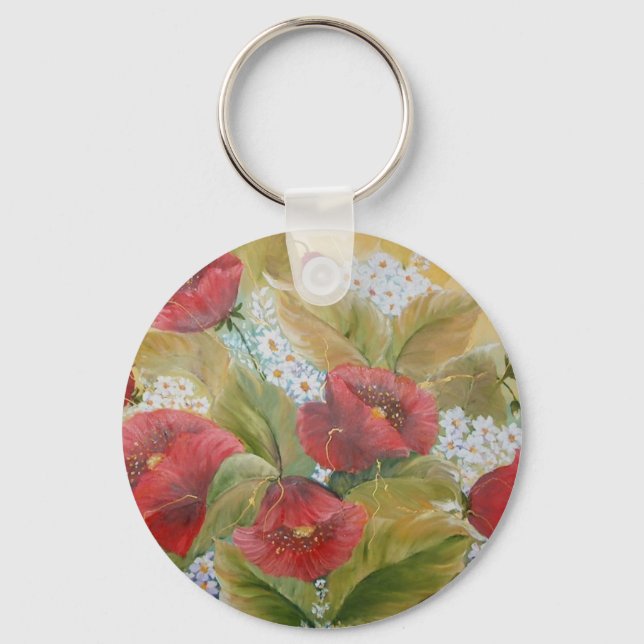 SCARLET POPPIES KEYCHAIN (Front)