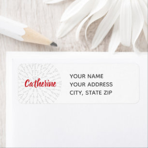 Scarlet Red Crochet Chart Label