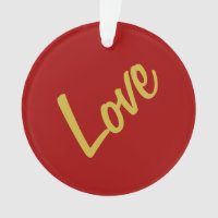 Scarlet Red Gold Colours Love Wedding Calligraphy
