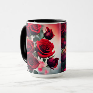 Scarlet Red Roses, Coffee Mug