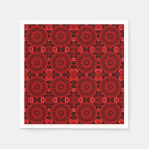Scarlet red standard geometric design napkin
