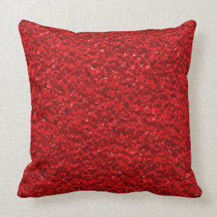 Scarlet Red Texture Throw Pillow