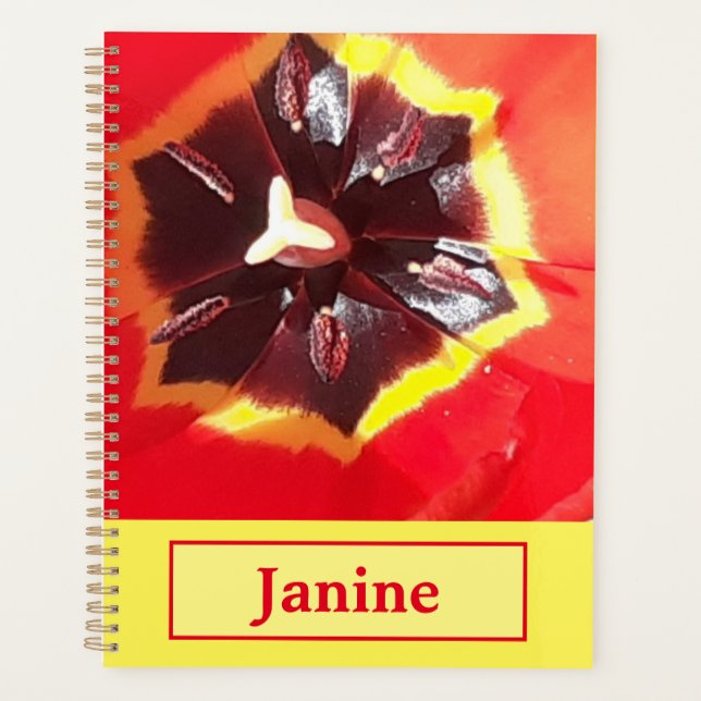 Scarlet Red Tulip  Planner (Front)