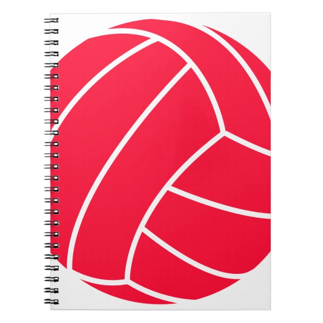 Scarlet Red Volleyball Notebook (Front)