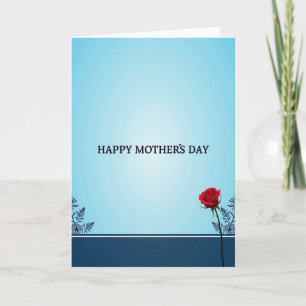 Scarlet Rose Mothers Day Card