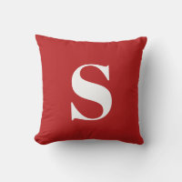 Scarlet rouge initial Monogramme Coussin extérieur