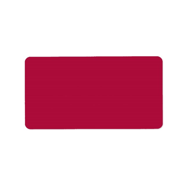 Scarlet Sage Red Burgundy Maroon Colour 2015 Trend Label (Front)
