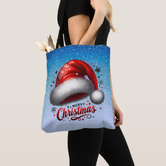 Scarlet Santa Hat Glow Tote Bag