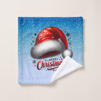 Scarlet Santa Hat Glow Wash Cloth
