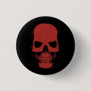 Scarlet Skull 1 Inch Round Button