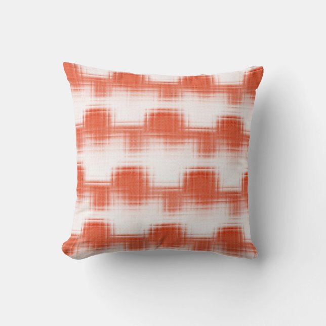 Scarlet Stencils Throw Pillow (Front)