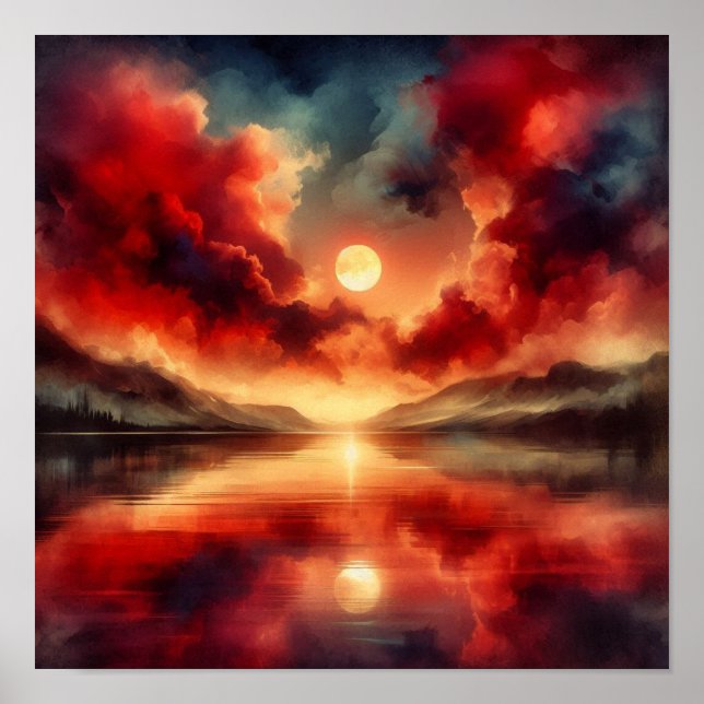 Scarlet Stillness Horizon – Back to School Poster (Front)
