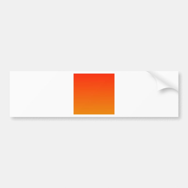 Scarlet to Tangerine Horizontal Gradient Bumper Sticker (Front)