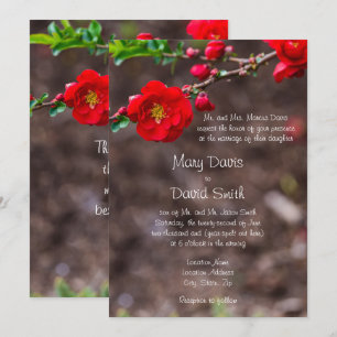 Scarlet Top Wedding Invitation