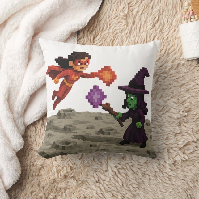 Scarlet Vega Showdown Throw Pillow (Blanket)