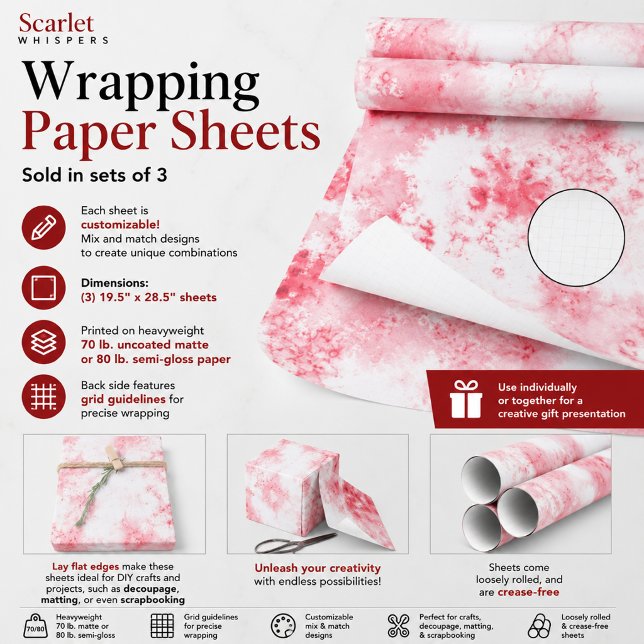 Scarlet Whispers Wrapping Paper Sheet (Creator Uploaded)