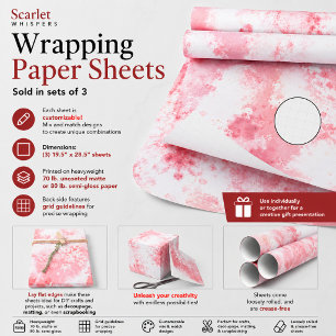 Scarlet Whispers Wrapping Paper Sheet