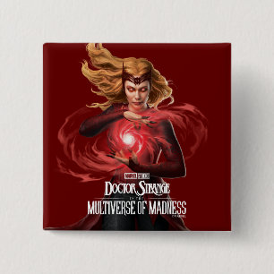 Scarlet Witch Chaos Magic 2 Inch Square Button