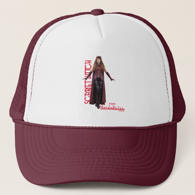 Scarlet Witch Character Art Trucker Hat (Front)