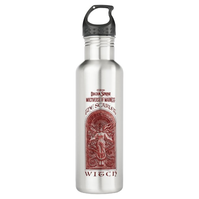 Scarlet Witch Darkhold Illustration 710 Ml Water Bottle (Front)
