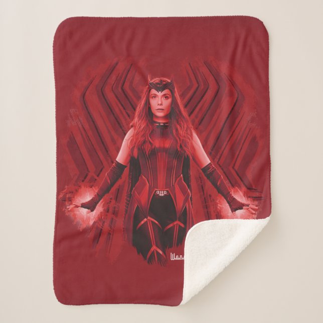 Scarlet Witch Graphic Sherpa Blanket (Front)