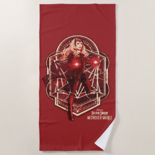 Scarlet Witch Mystic Art Nouveau Graphic Beach Towel
