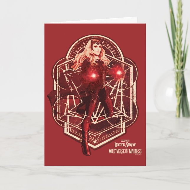 Scarlet Witch Mystic Art Nouveau Graphic Card (Front)