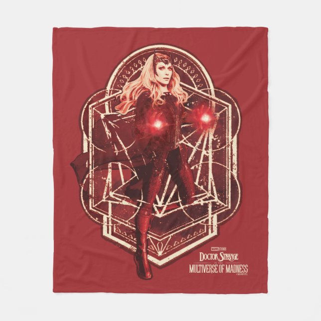 Scarlet Witch Mystic Art Nouveau Graphic Fleece Blanket (Front)