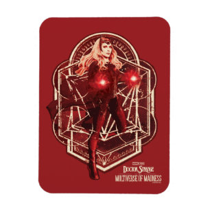 Scarlet Witch Mystic Art Nouveau Graphic Magnet