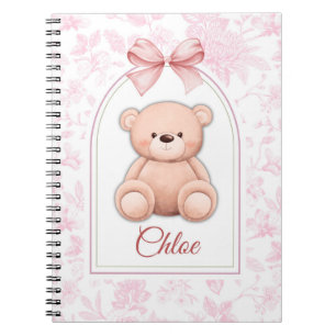 Scarlett   Custom Pink Teddy Bear Nursery Design  Notebook