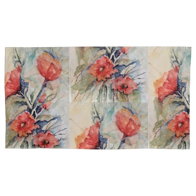 Scarlett poppy set pillowcase (Front-Left)