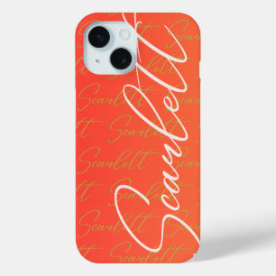 Scarlett Repeating Name Pattern  iPhone 15 Case