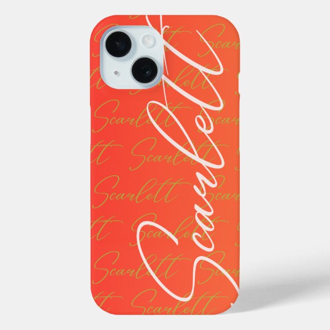 Scarlett Repeating Name Pattern  Case-Mate iPhone Case (Back)