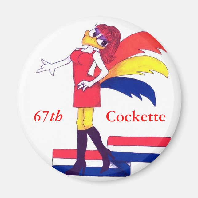 Scarlette, 67th, Cockette Magnet (Front)