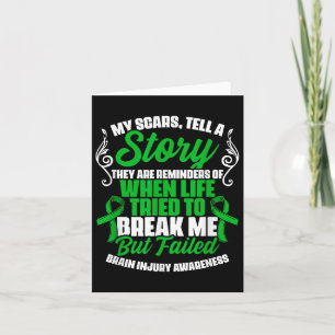 Scars Tell Story Traumatic Brain Injury Support Tb Card