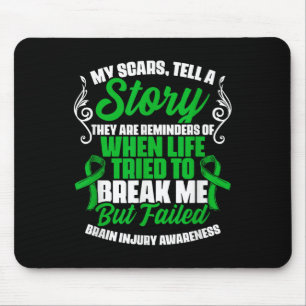 Scars Tell Story Traumatic Brain Injury Support Tb Mouse Pad