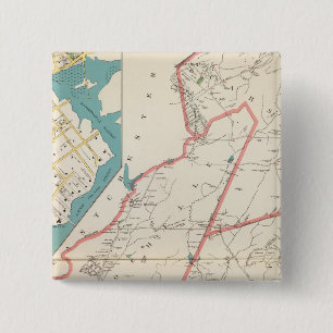 Scarsdale, New Rochelle, Mamaroneck towns 2 Inch Square Button