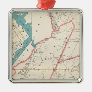 Scarsdale, New Rochelle, Mamaroneck towns Metal Ornament