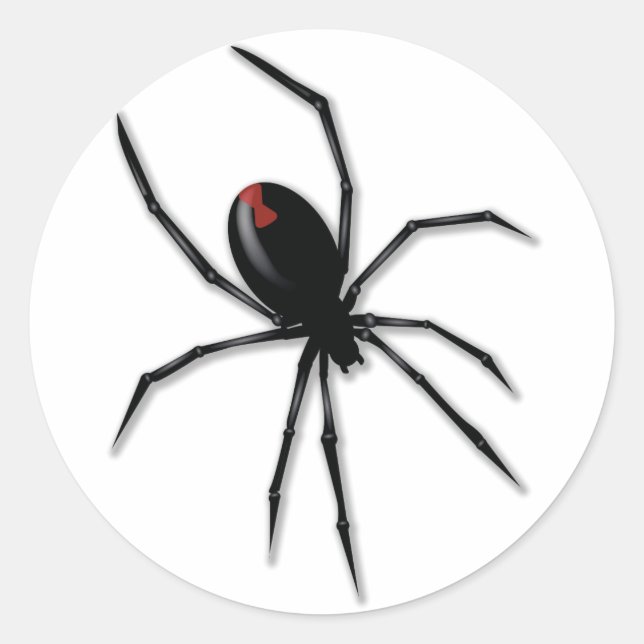Scary 3D Spider Classic Round Sticker (Front)