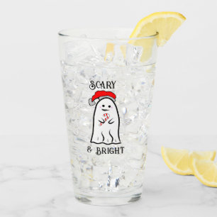 Scary and Bright  Candy Cane Ghost Glass