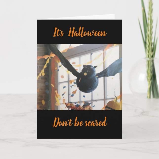 **SCARY BAT** *I WILL TAKE CARE OF YOU** HALLOWEEN CARD (Front)