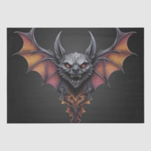 Scary Bat Ink Drawing, Decoupage Tissue Paper