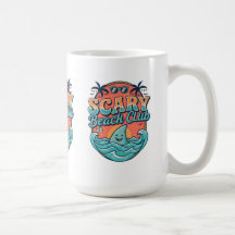 Scary Beach Club Tasse de Café Drôle Vintage |