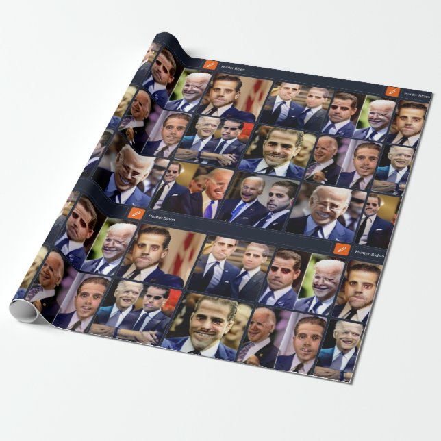 Scary Biden Wrapping Paper (Unrolled)